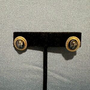 Vintage Louis Feraud Hematite earrings